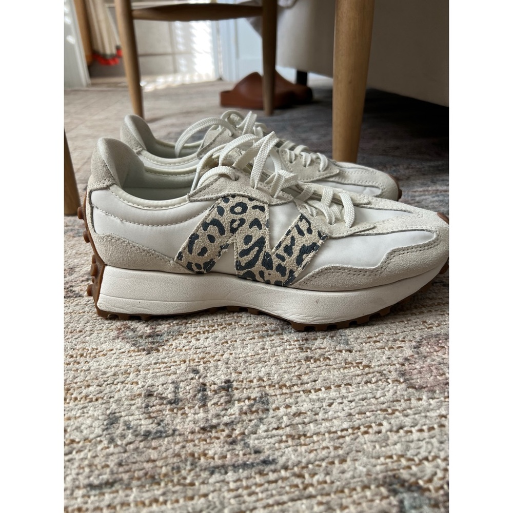 New Balance Women's Sneakers in Cream and Leopard Print